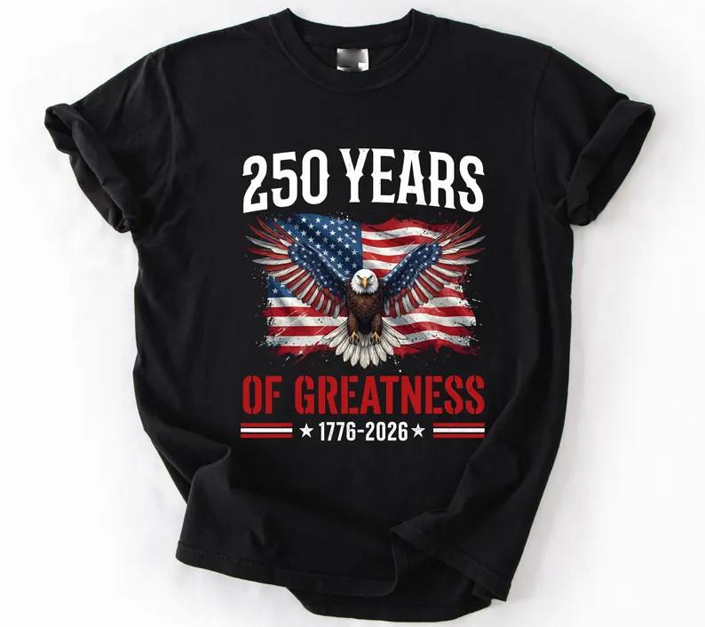 250th Anniversary United States Shirt Patriotic Eagle TShirt Unisex T-Shirt L