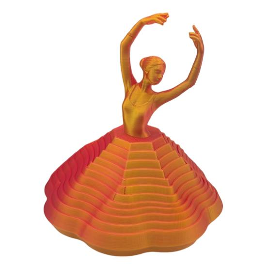 3D-gedruckter drehender Ballerina Fidget Toy Ballettänzer Erweitertes sensorisches Spielzeug Wirbelnde Spirale Stressabbau Schreibtischspielzeug für Erwachsene