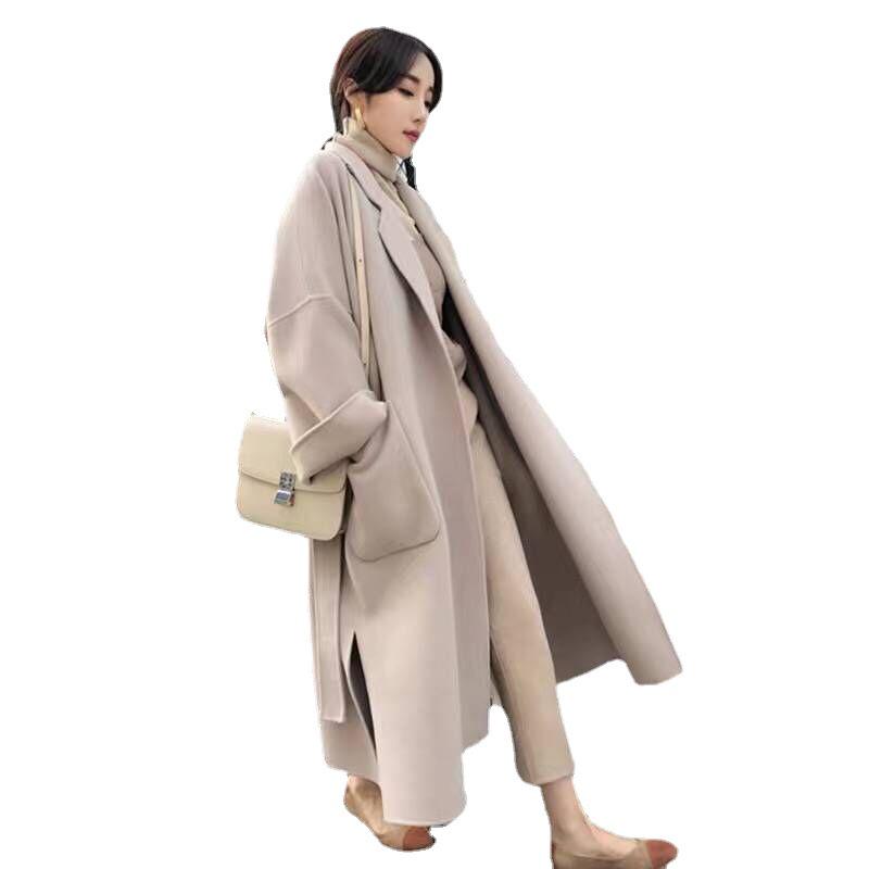 Women's Mid-Length Woolen Coat - 2026 Autumn/Winter Korean Style Thickened Version