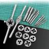 20Pcs Multifunction Tap and Die Set M3-M12 Metric Screw Thread Plugs Hand Taps Straight Taper Tapping Thread Tools