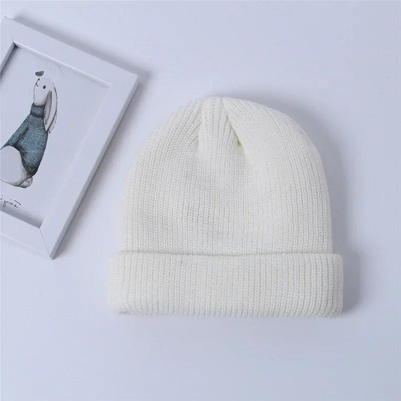 Autumn and Winter Fashion Adult Men Warm Casual Short Thread Hip Hop Hat Wool Knitted Skull Cap Elastic Hats Accessories Gifts