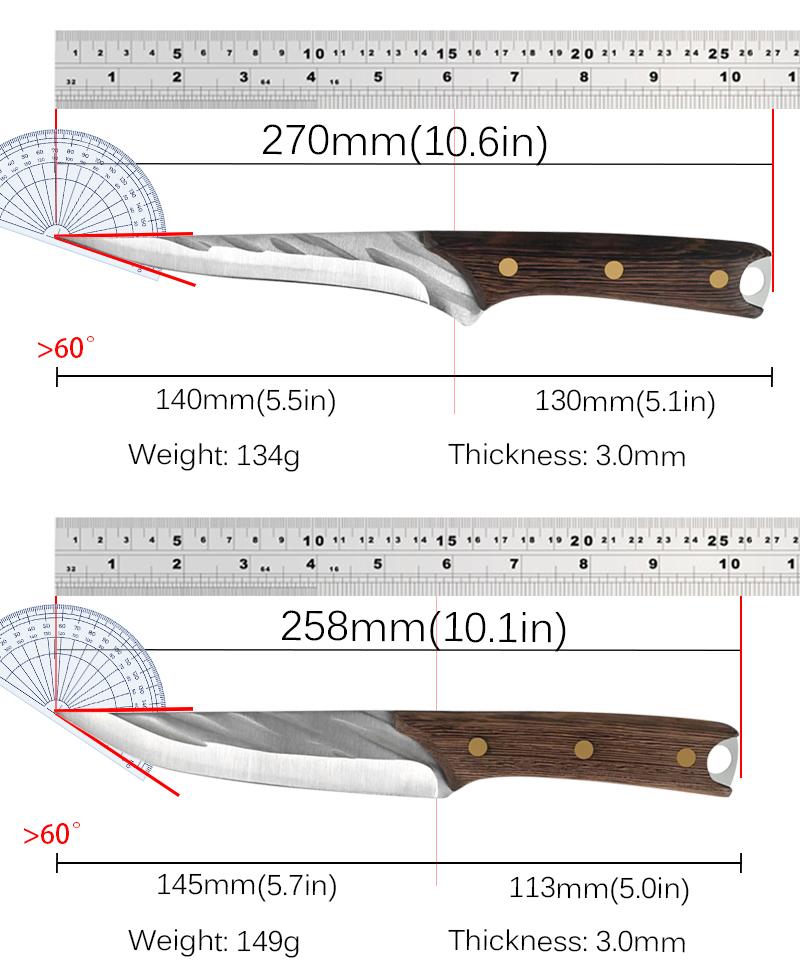 Ručně tepaný vykosťovací nůž pro domácnost Sekáček na maso Kuchyňský nůž z nerezové oceli