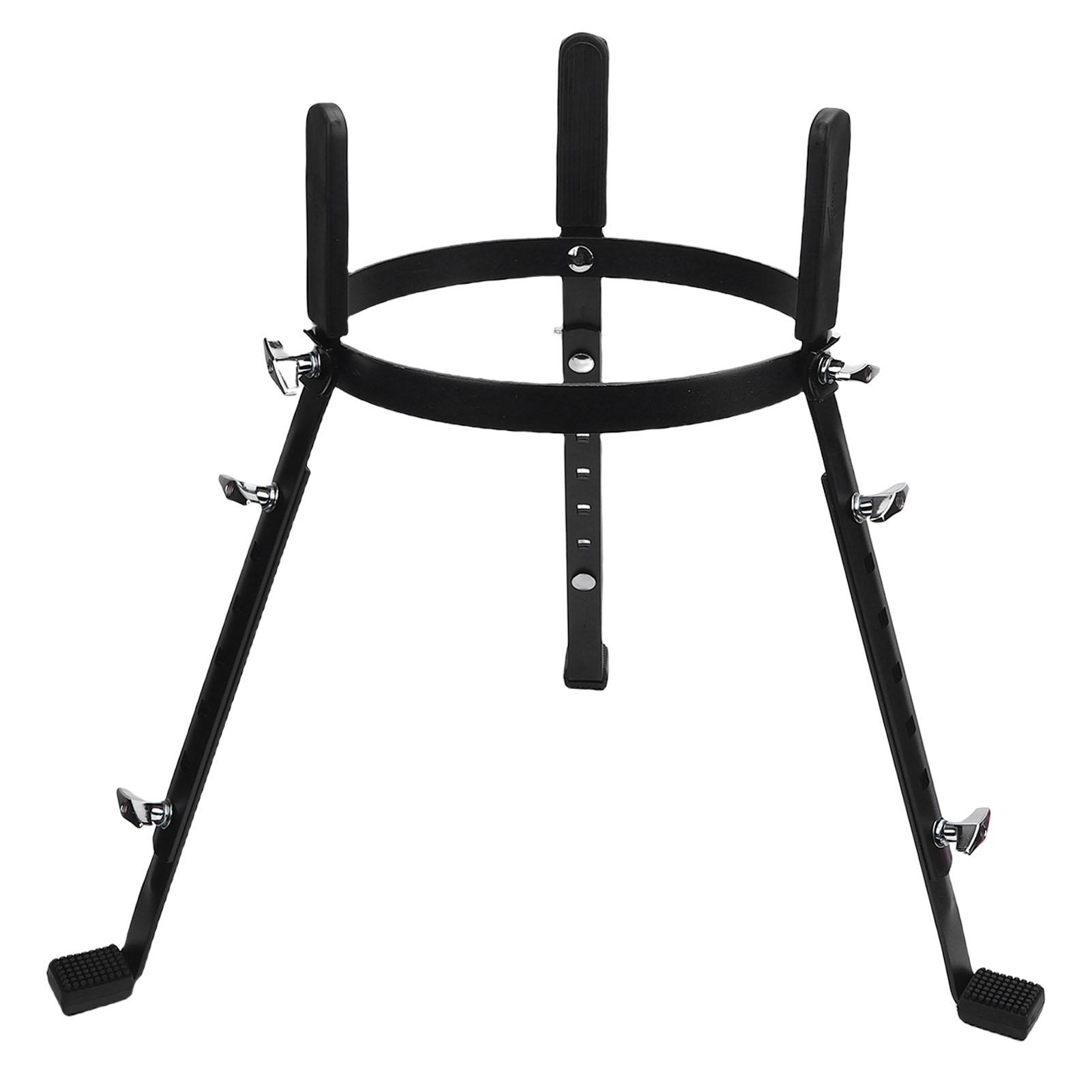 

Conga Drum Stand Black Color Iron Adjustable Height Non Slip Conga Drum Basket Stand for