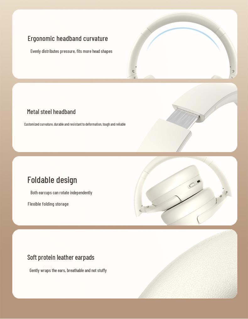 Cross-Border ANC Over-Ear Bluetooth Headphones - Long Battery Life & Wireless Gaming