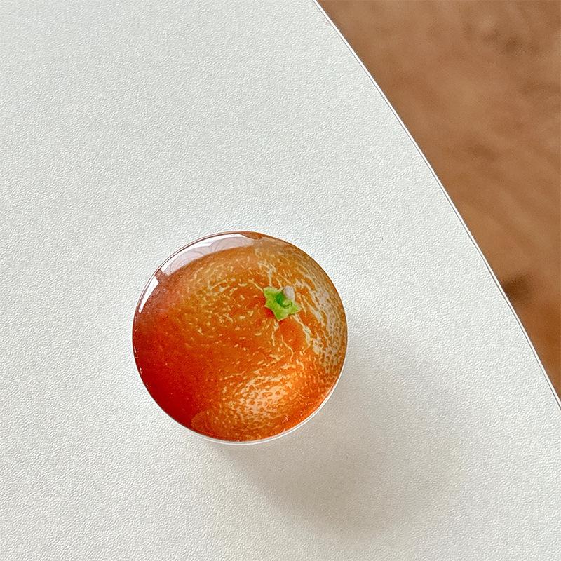 Magnetic Phone Airbag Holder with Watermelon, Orange, and Tomato Design - Korean Ins Style Retractable Support Stand