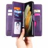 Suitable for Samsung S21 Mobile Phone Leather Case A02S Multi-function Card Wallet Anti-drop Protective Case A72 Solid Color