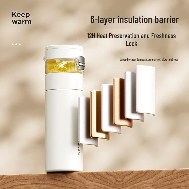 RELEA 470ml 316 Stainless Steel Smart Tea Thermos