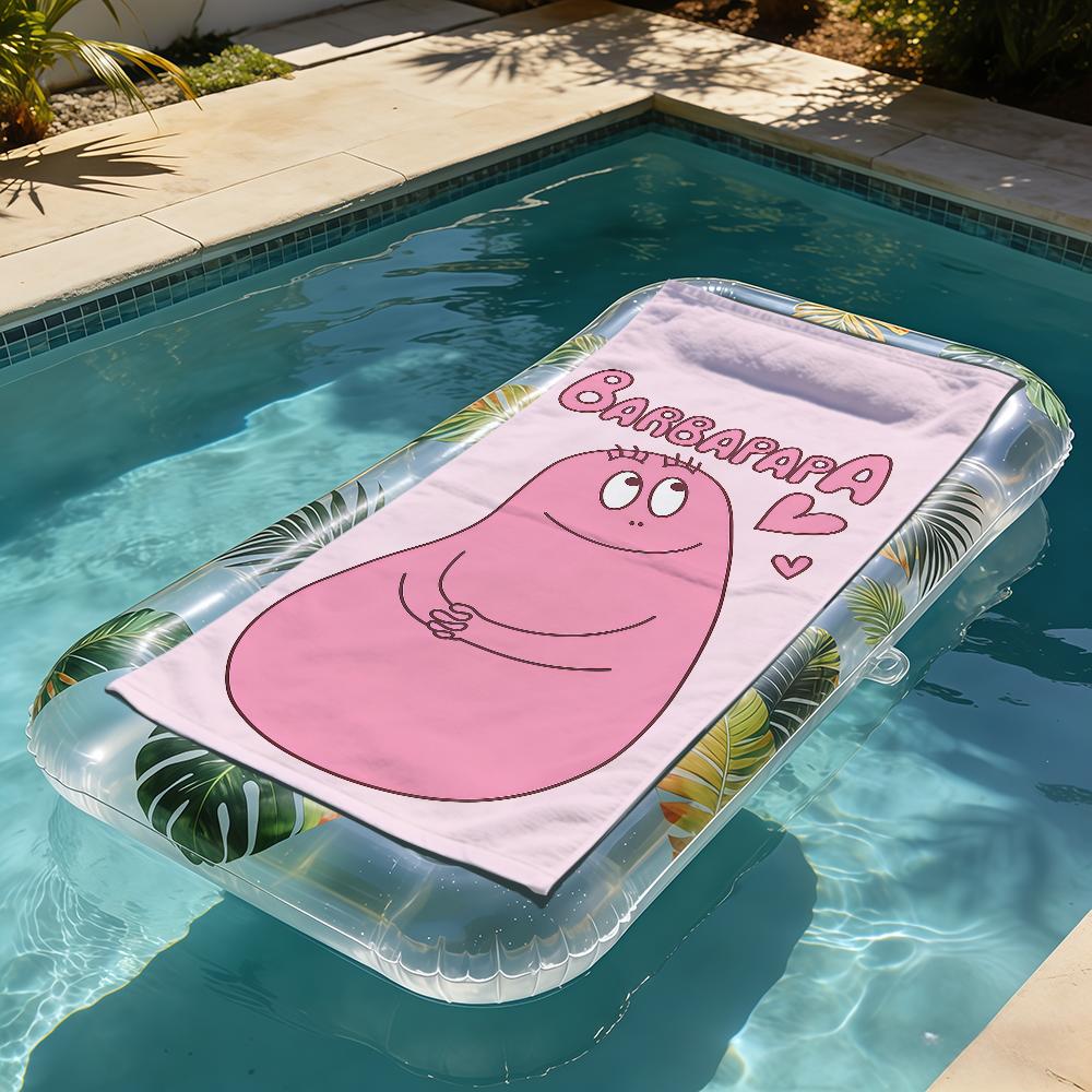 cartoon face art cute funny b-B-Barbapapas Towel soft Beach Towels Trip swim Pool bathing Towel Gym Spa home Decor Gift Holiday