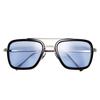[FEISEDY] Retro Square Aviator Sunglasses, Iron Man Tony Stark Sunglasses, Trendy Downey Jar Gradient Lenses