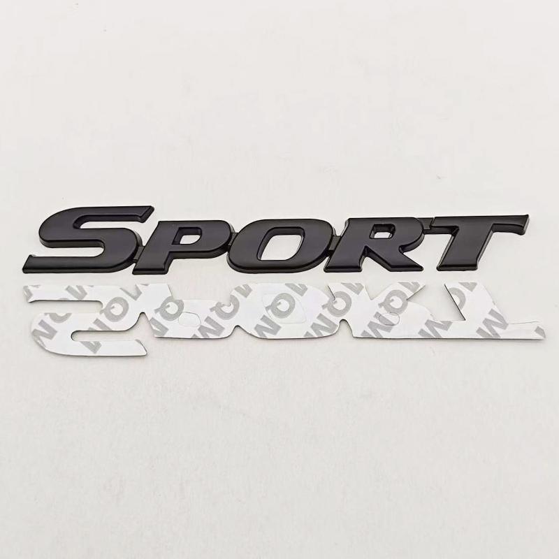 2025 New 3D Chrome Metal Car Letters Logo SPORT Emblem Badge Sport Stickers Car Rear Trunk Accessories