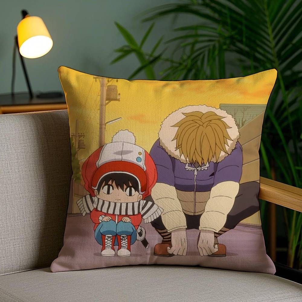 K-Kotaro Lives Alone Pillow Case Home Dorm Chair Back Short Plush Double-sided Printing Office Nap Time Cushion Cover