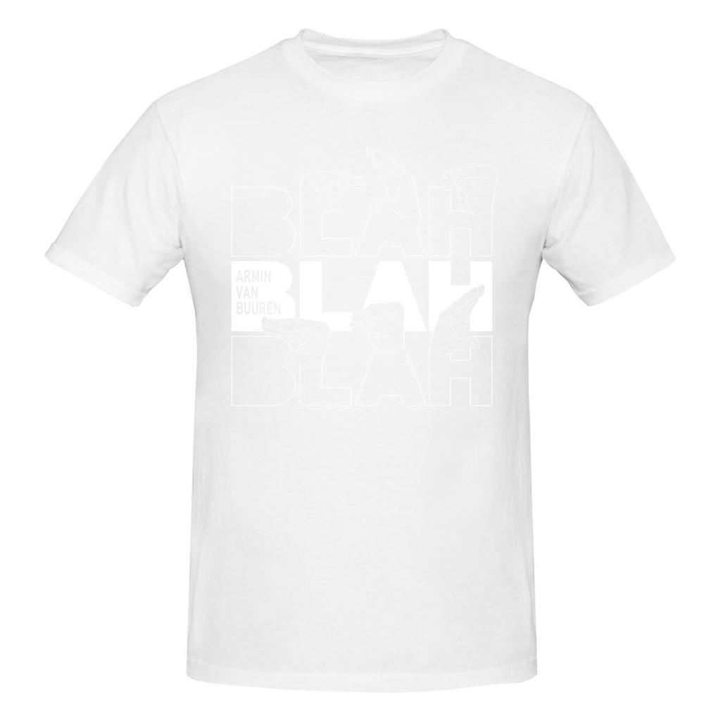 Armin Van Buuren Blah Business Casual T-Shirt Retro Minimalistisch Unifarben Basic T-Shirt