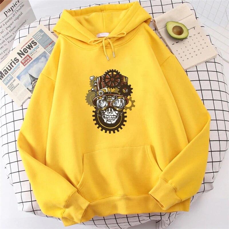 

День мертвых стимпанк дизайн черепа для Dia De Los Muertos толстовки женские унисекс толстовки на Хэллоуин зимние крутые с длинным рукавом 3XL