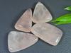 226Cts AAA Rose Quartz Mix Crystal Cabochon Loose Gemstone 4Pcs Lot 33-37MM RQ-2875
