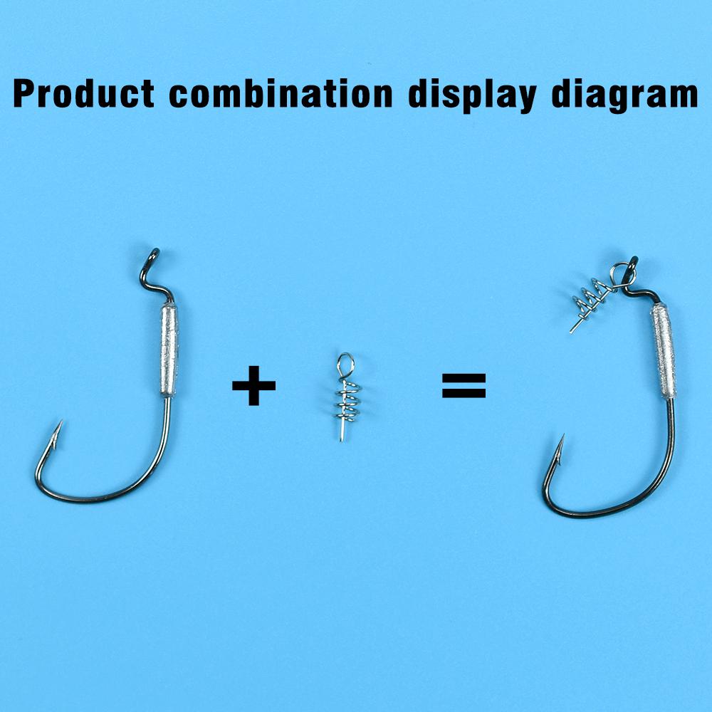 18Pcs Set Jig Crank Head Barbed Hook 1.8g 2g 3g 6g Soft Lure Worm Offset Fishhook Spring Lock Pin Fishing Tackle Accessories