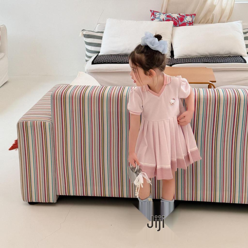New Summer Style V-Neck Dress Polo Skirt for Girls - Available In Large & Small (Style 210280)