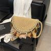 Woven Trendy Crossbody Bag For Women Soft Polyester Material Small Daily Accessory