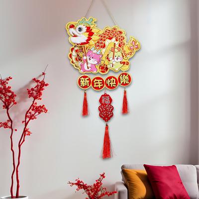 Chinese Year Hanging Ornament Dragon Decor Lightweight Tassel Pendants for Window Living