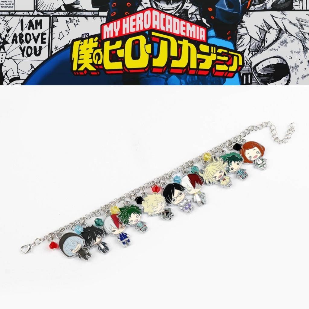 Alloy Cartoon Character Bracelet Set Unique My Hero Academia Accessories