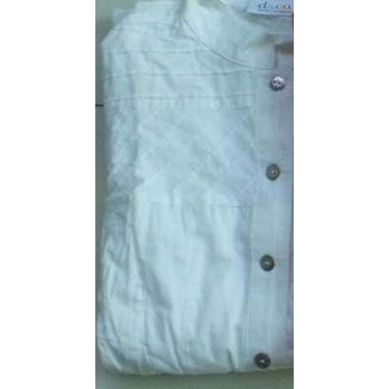 

Cotton Woven European and American plus Fat Spring and Autumn Long Sleeves Shirt Milky White XL