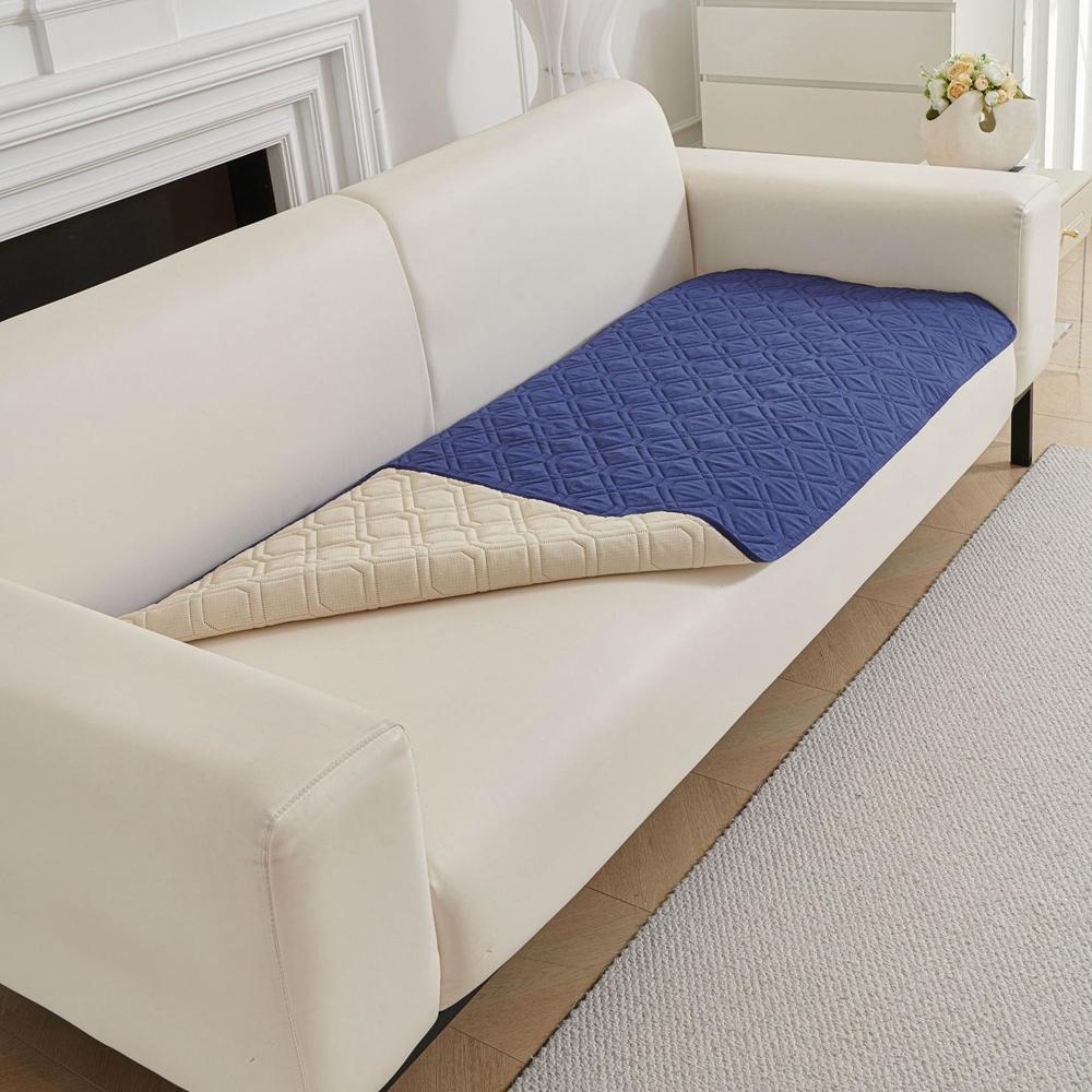 Waterproof Sofa Cushion Pet Kids Stain-Resistant Cover 4-Season Universal Bed Cover for Cats Dogs Home Protection Cover Cloth 75x180cm 29x70inch синий 3960₽