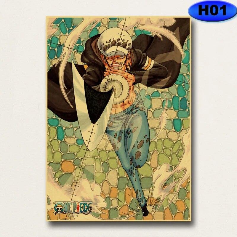 

Винтажные аниме ONE PIECE плакаты крафт-бумага ретро постер настенная живопись исследование дома гостиная бар украшения фотографии настенные наклейки 30x21cm