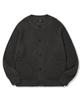 Trillion Washable Button-Up Crew Neck Cardigan Knit (Charcoal)