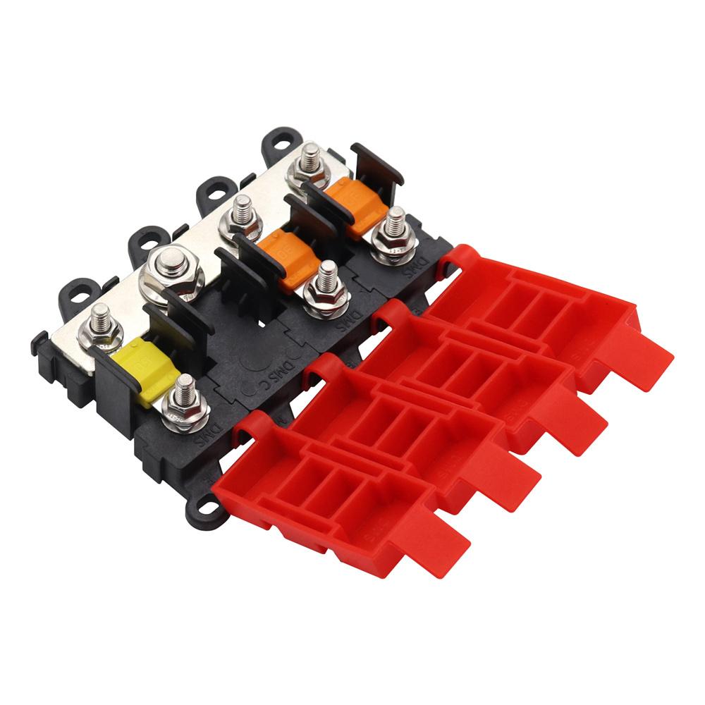 Distribution Block 1 In 3 Out 3-Way Fuse Holder With Fuse 30A 60A 100A