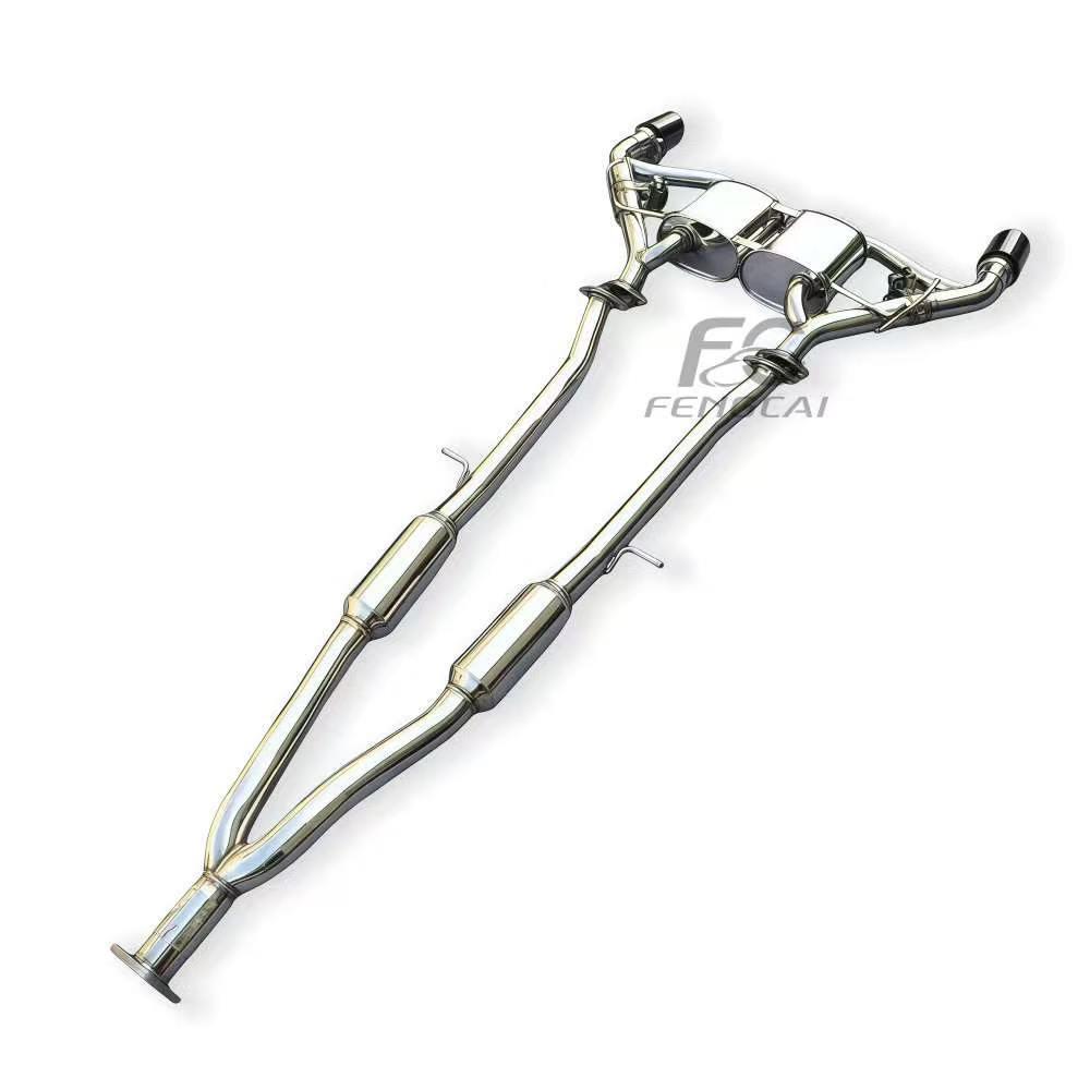 Stainless Steel Rear Exhaust Muffler with Valve Controller for Infiniti Q50 3.7