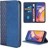 Case - OPPO - A94 5G - Mosaic Pattern - Leather Effect - Navy Blue - Anti-Scratch