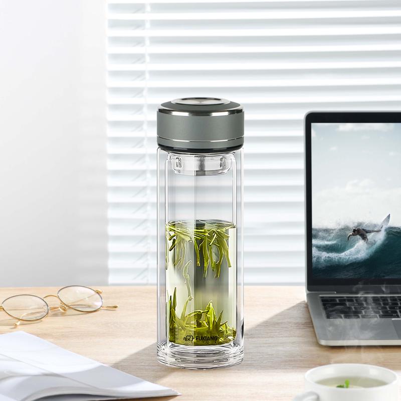 Fuxiangxiang Mingyi Double-Layer Glass Tea Cup with Infuser
