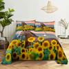 Sunflower Bed Sheets and Pillowcases for Single Double Beds Bedsheets Set with Pillow Case 2pcs 3pcs Queen Full Size 3D Soft