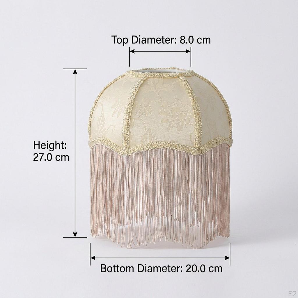 Lampshade with Tassels for A Living Room Table Lamp