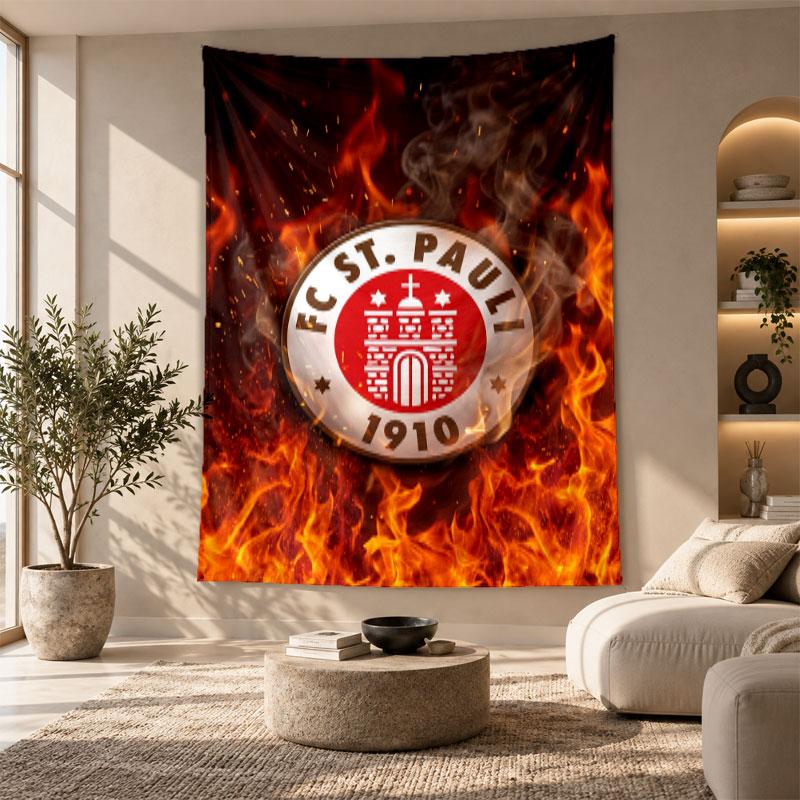 Decorative Tapestry,Fulham Football Printed Wall Art, Lightweight Wall Hanging For Bedroom Background