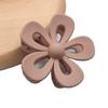 Matte Flower Hair Claw: Five-Petal Clip for Updo & Ponytail