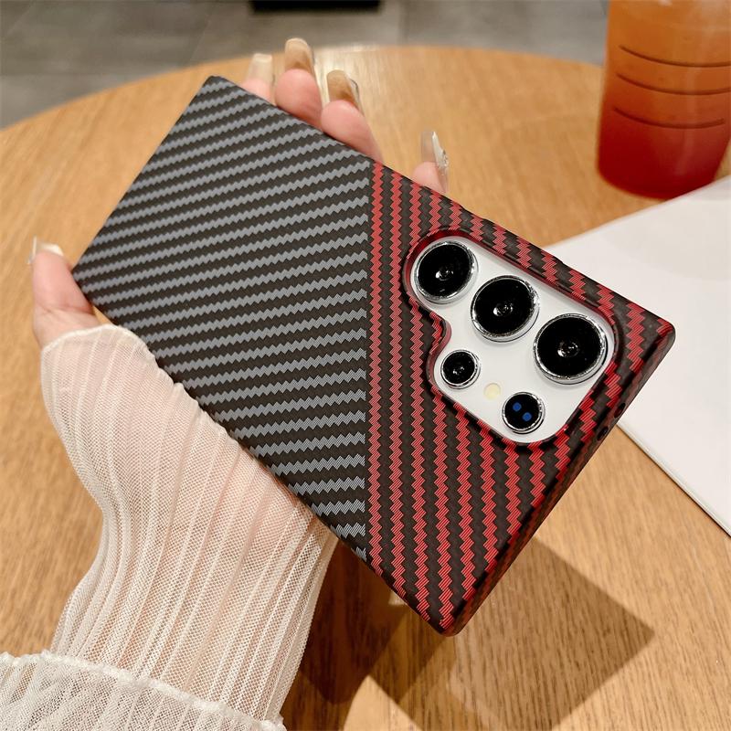 Ultratenká textura uhlíkových vláken Magnetická Pro Magsafe Pouzdro Pro Samsung S25 S24 S23 S22 Note 20 Ultra 10 Plus Hard PC Matte Cover