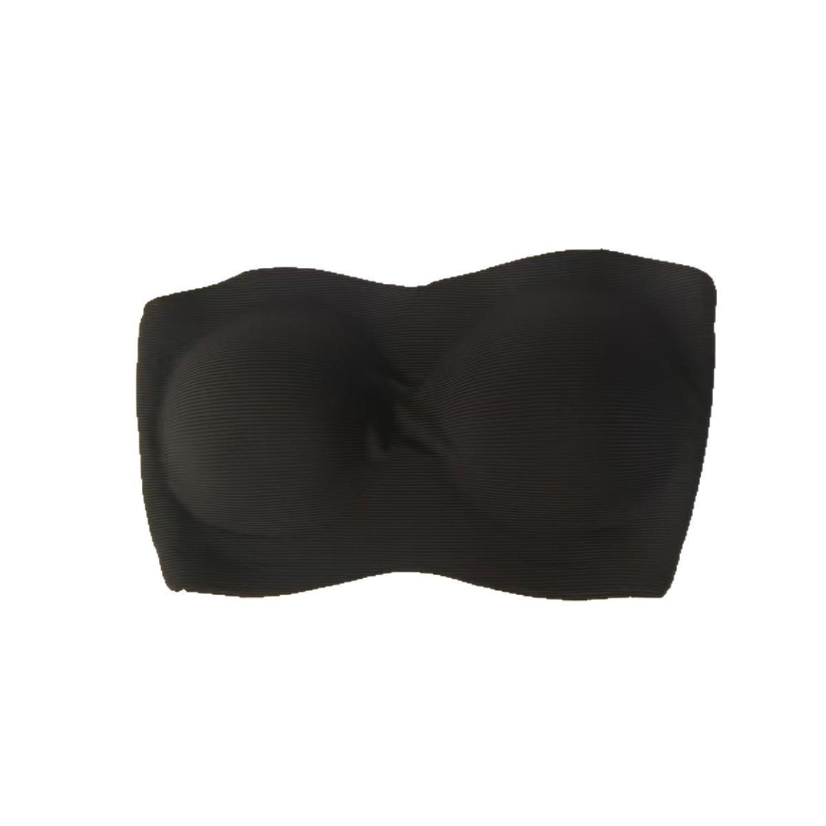 

Jelly glue strapless tube top, non-slip and gather without marks XXL чорний