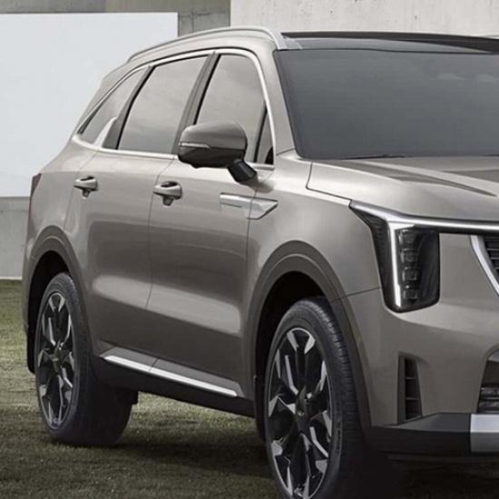 Pair Gloss Black Rearview Mirror Cover Cap Replacement For Kia Sorento 2021-2024