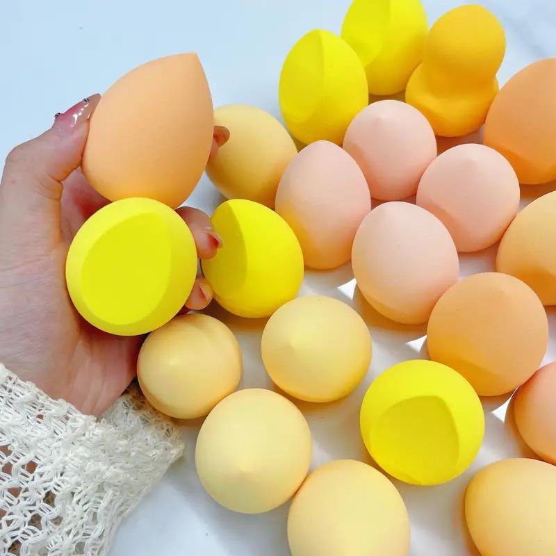 Gourd Water Drop Slanted Makeup Sponge Ultra Soft Sponge Dual-use Dry and Wet Beauty Sponge Makeup Sponge Yellow Oil Powder Puff