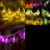 Striking Halloween Led Fairy Lights Adorned With Playful Pumpkins Spiders Skeletons For Unique Window Decor