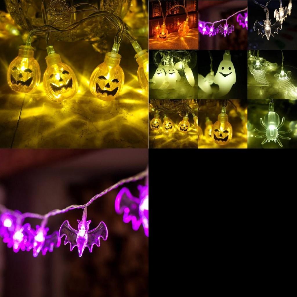 Striking Halloween Led Fairy Lights Adorned With Playful Pumpkins Spiders Skeletons For Unique Window Decor