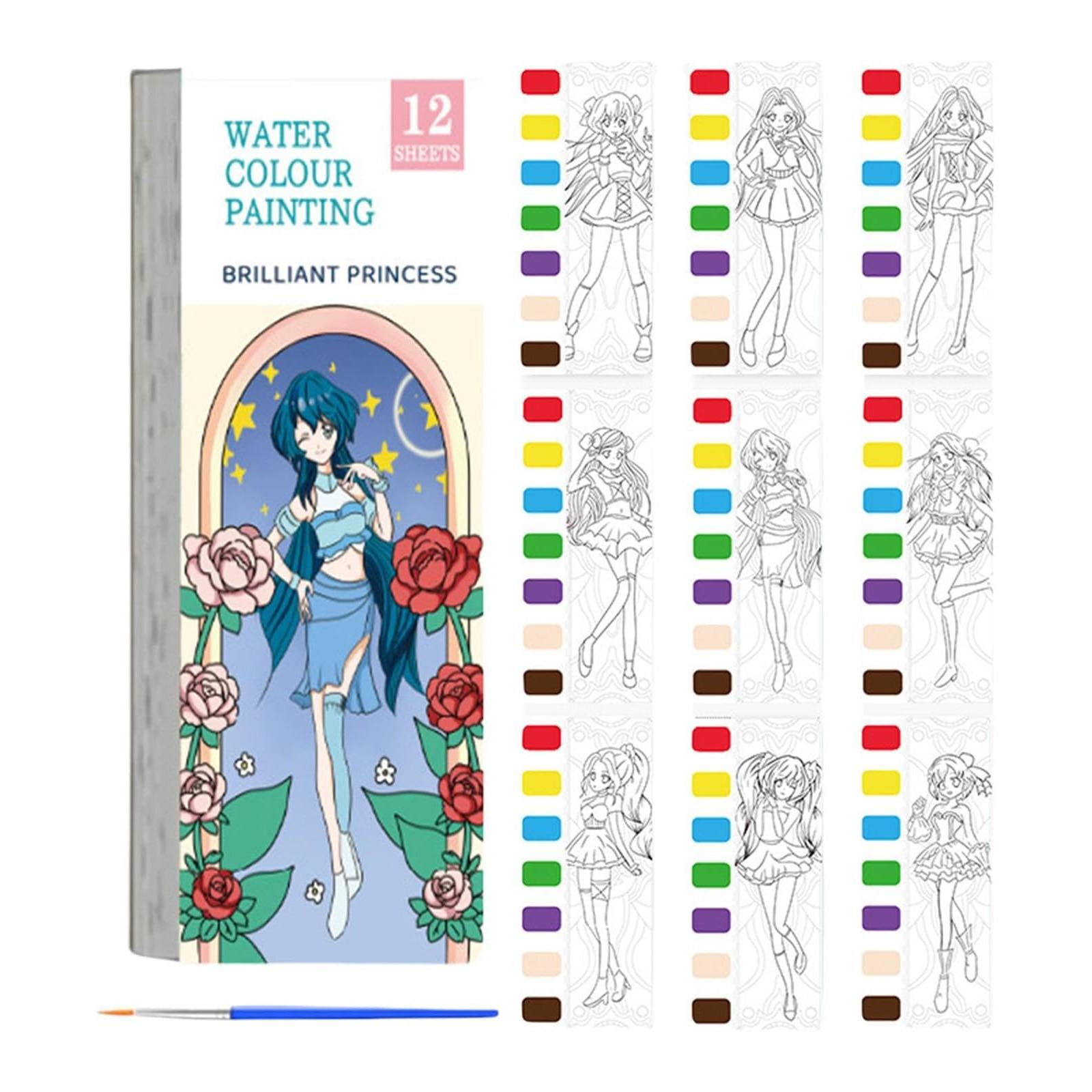 

Блокнот для акварельной живописи | Портативный блокнот для акварельной живописи | Миниатюрный блокнот для акварельной живописи, симпатичная карманная книга для акварельной живописи в дорогу One Size