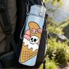 1PC Coconut Ice Cream Print 750ml Color Plastic Sports Water Bottle Leakproof Flip Straw Lid Suitable for Sports Office Home Use