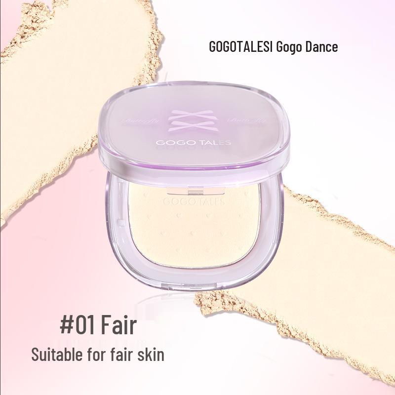 GoGoTales Soft Focus Essence Pressed Powder: fine texture, lightweight, breathable, oil control, waterproof setting powder.