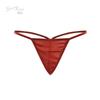 Guiruo Dame Satin Thong - Sexy, Lav midje, Tynn stropp, Ensfarvede truser P28