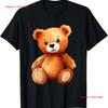 Teddy Bear T Shirt  Vintage Washed Top For Everyday Wear Casual Unisex Comfortable Slightly Stretched Stylish Breathable
