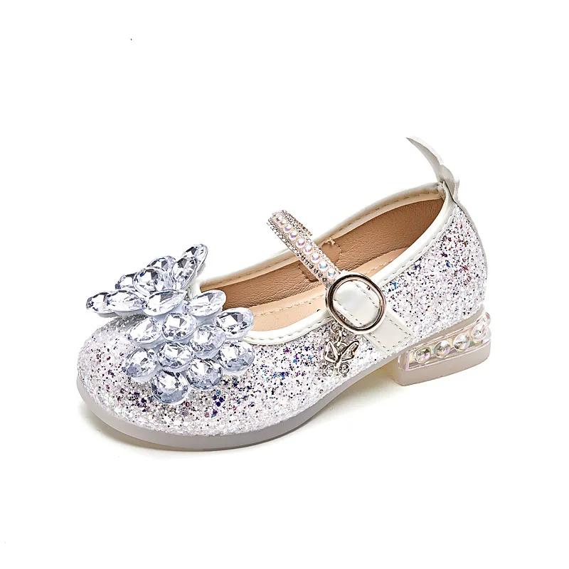 2024 Children Leather Shoes for Girls Autumn New Fashion Korean Style Soft Sole Anti-slippery Versatile Chic Princess Dress Shoe
