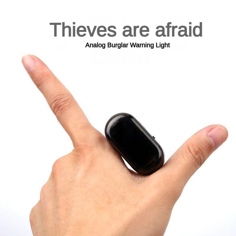 1-2PCS Solar Car Anti-theft Security Light - Wireless Simulated Dummy Alarm LED Flash Warning Light, Auto Anti-theft Accessory