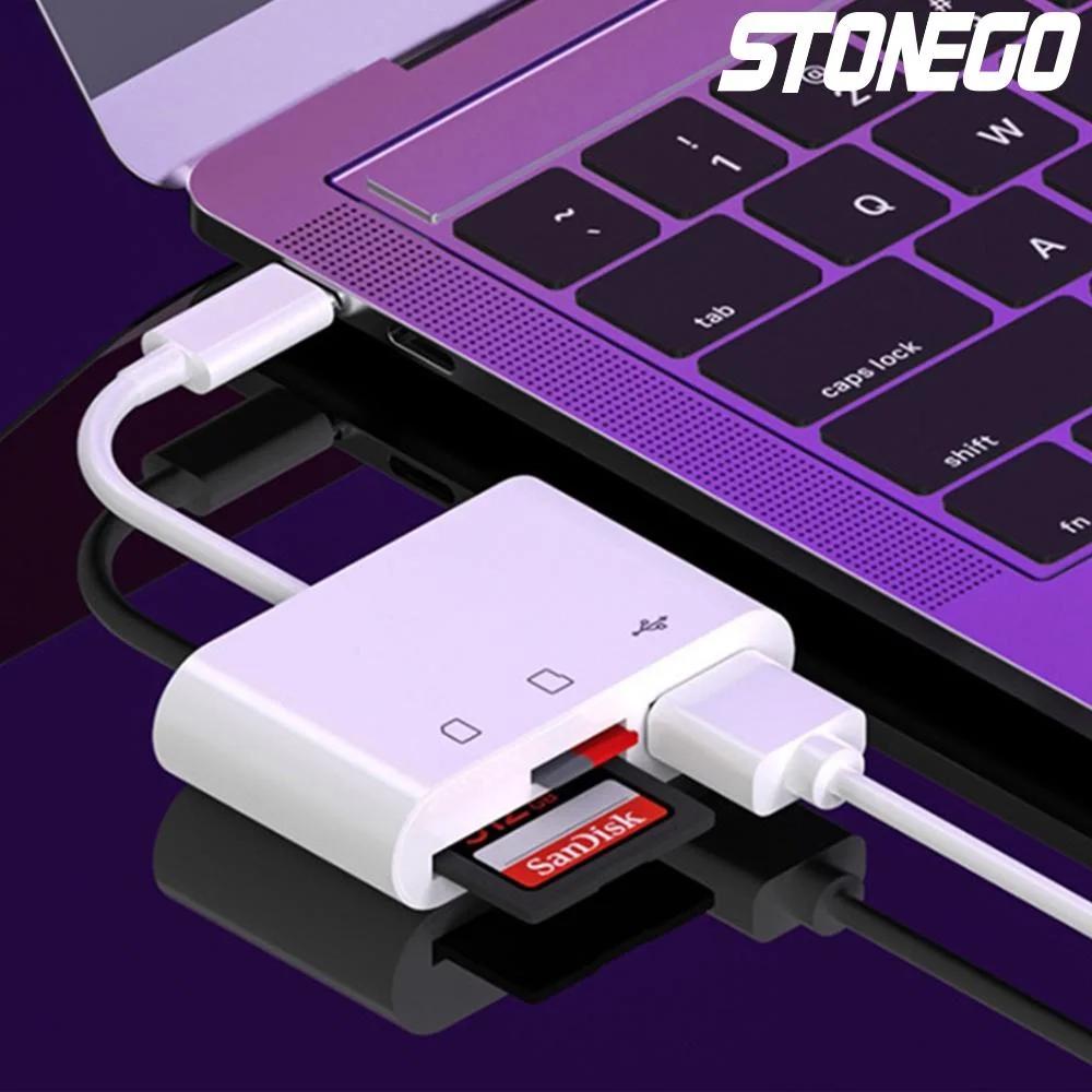 3-in-1 SD TF Card Reader Adapter USB 2.0 3.0 for MacBook Pro Laptop PC Camera Mobile Phones