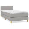 Maison Exclusive - Sommier à lattes de lit avec matelas Gris clair 90x200 cm Tissu
